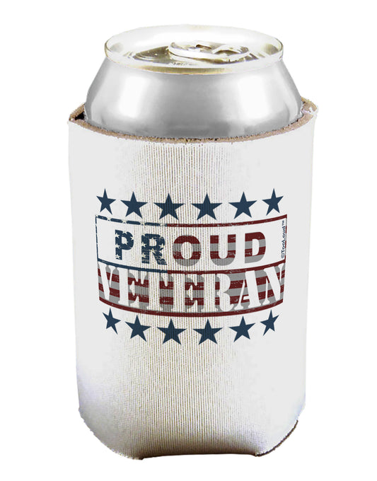 Proud Veteran Flag Can / Bottle Insulator Coolers-Can Coolie-TooLoud-1-Davson Sales