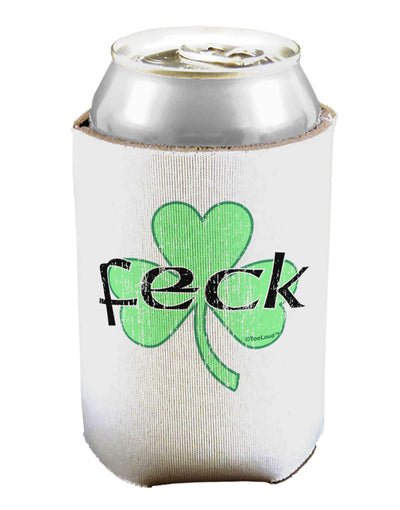 Feck - Clover Distressed Design Can / Bottle Insulator Coolers by TooLoud-Can Coolie-TooLoud-1-Davson Sales