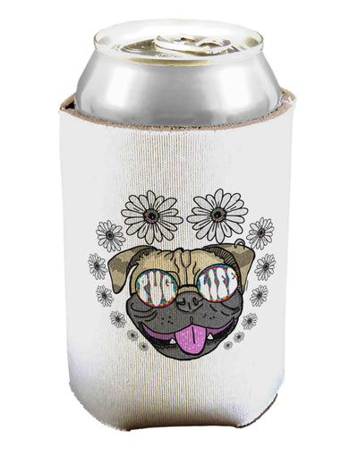 TooLoud Pug Life Hippy Can Bottle Insulator Coolers-Can Coolie-TooLoud-2 Piece-Davson Sales