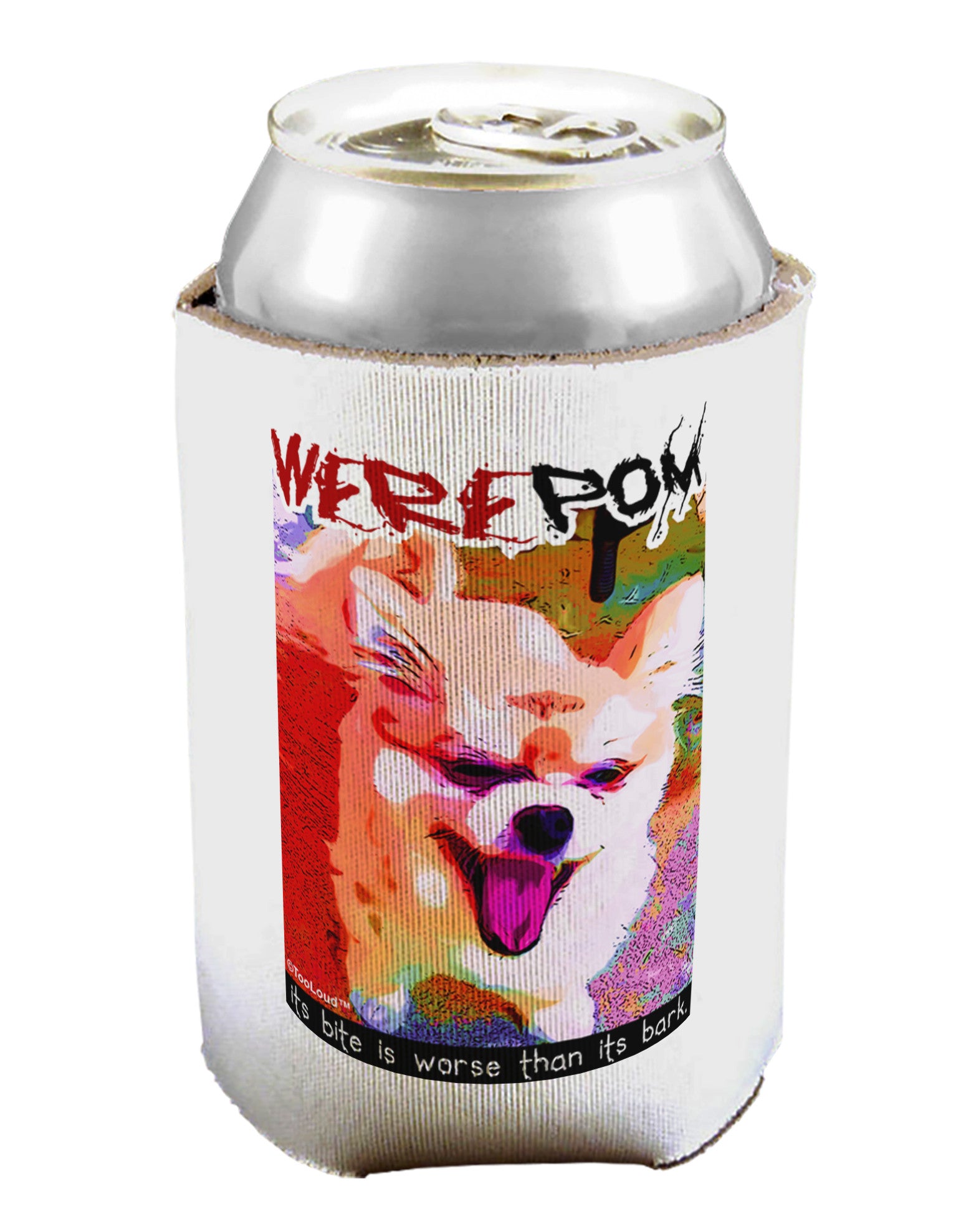 TooLoud WerePom - Werewolf Pomeranian Can / Bottle Insulator Coolers-Can Coolie-TooLoud-1-Davson Sales