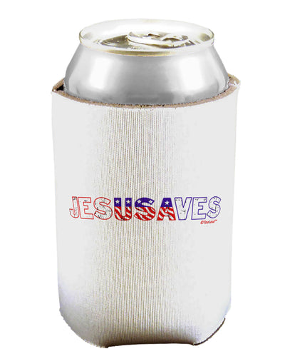 JesUSAves - Jesus Saves USA Design Can / Bottle Insulator Coolers by TooLoud-Can Coolie-TooLoud-1-Davson Sales