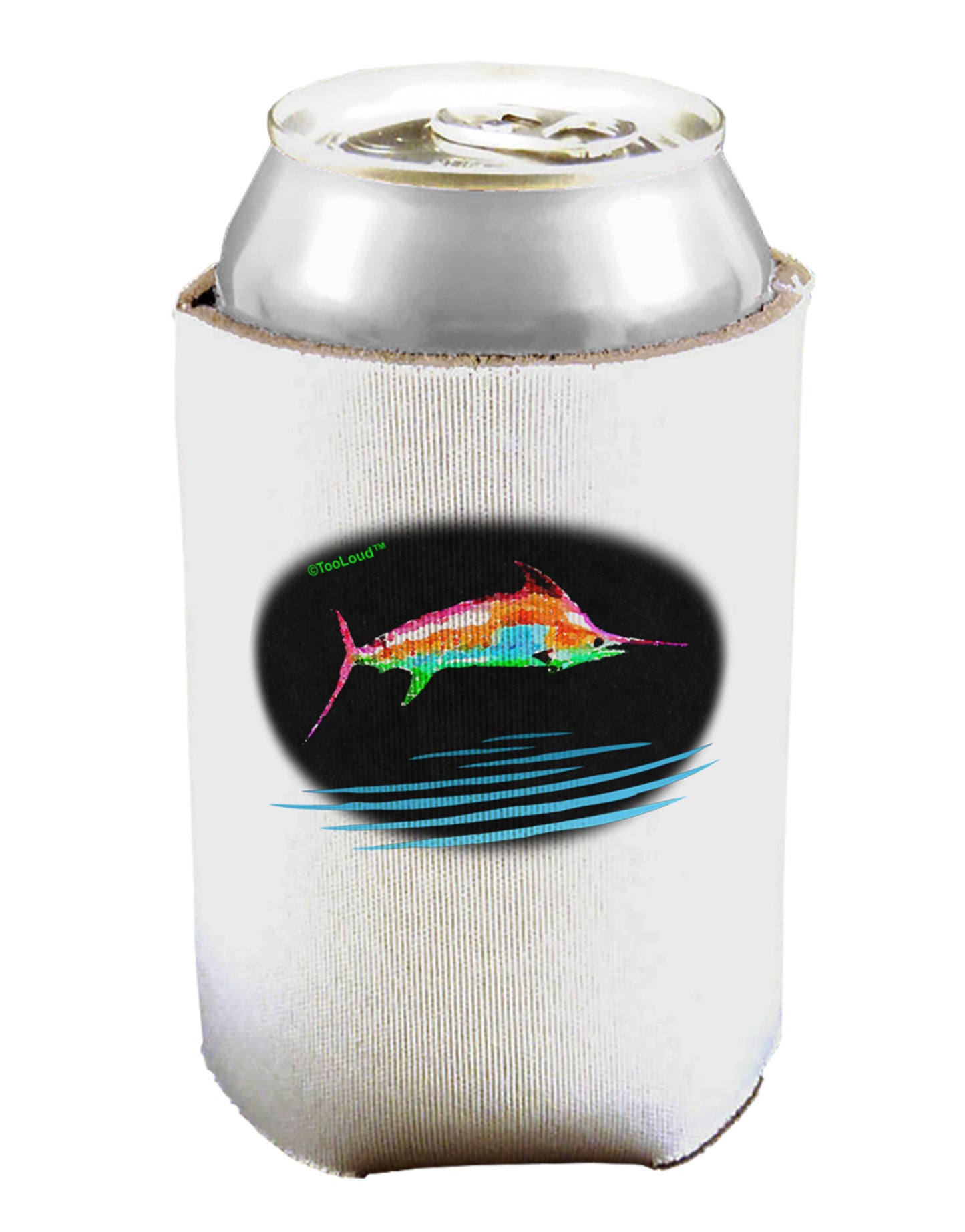 Colorful Swordfish Watercolor Can / Bottle Insulator Coolers-Can Coolie-TooLoud-1-Davson Sales