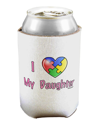 I Heart My Daughter - Autism Awareness Can / Bottle Insulator Coolers by TooLoud-Can Coolie-TooLoud-1-Davson Sales