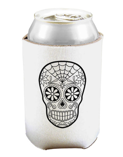 Color Your Own Dia de los Muertos Calavera Can and Bottle Insulator Cooler-Bottle Insulator-TooLoud-White-Davson Sales