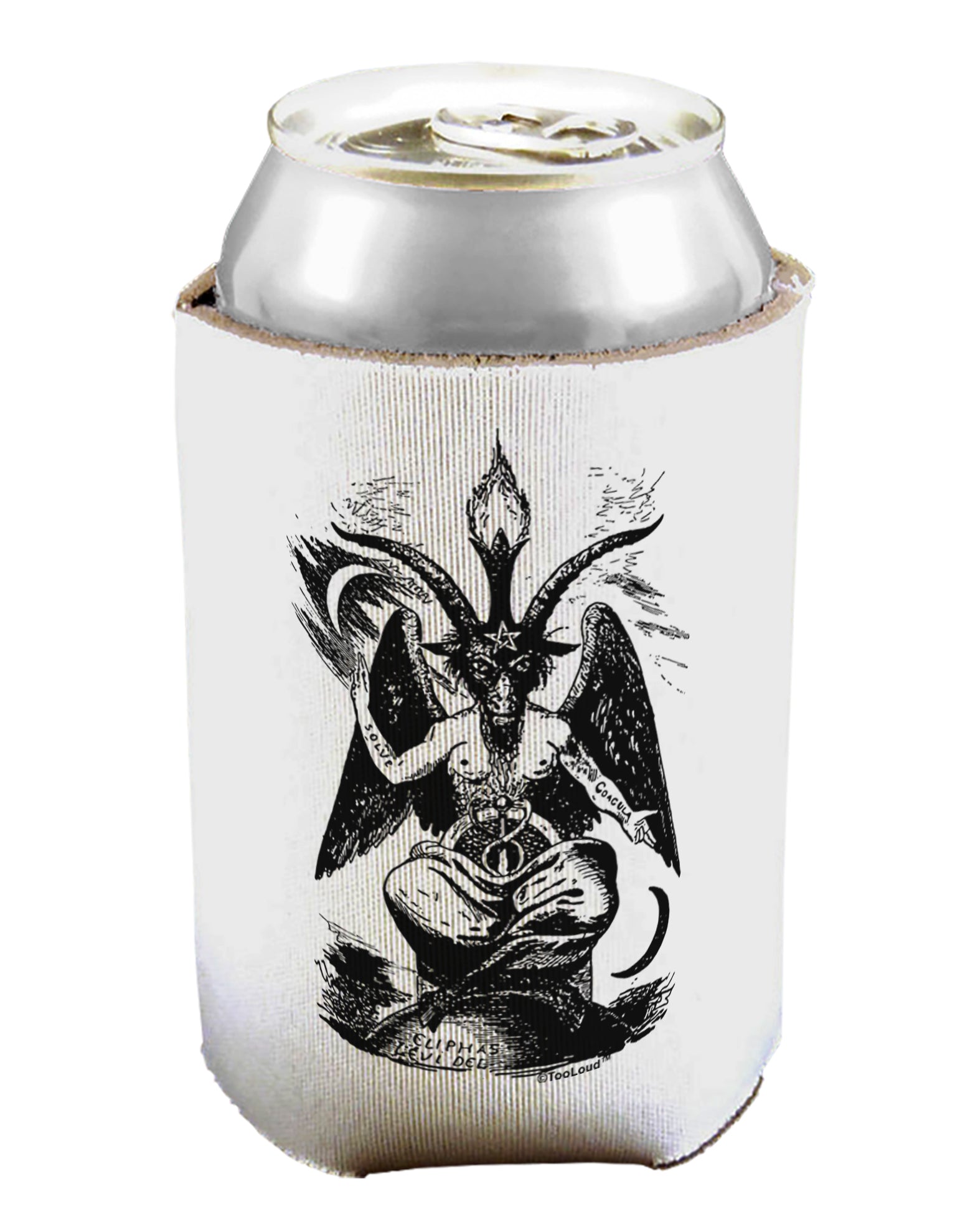 Baphomet Illustration Can / Bottle Insulator Coolers by TooLoud-TooLoud-1-Davson Sales