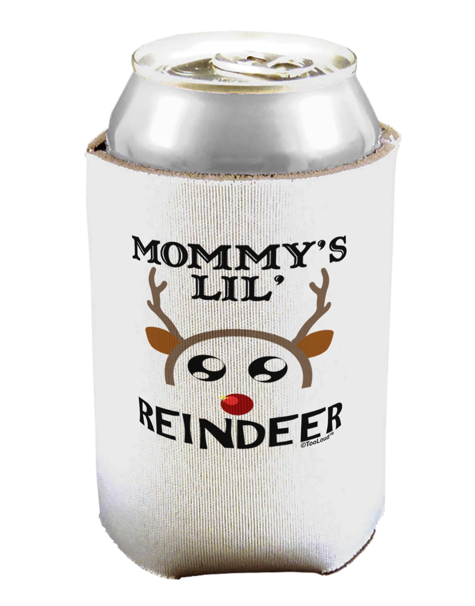 Mommy's Lil Reindeer Boy Can / Bottle Insulator Coolers-Can Coolie-TooLoud-1-Davson Sales
