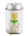 Easter Tulip Design - Yellow Can / Bottle Insulator Coolers by TooLoud-Can Coolie-TooLoud-1-Davson Sales