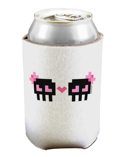 8-Bit Skull Love - Girl and Girl Can / Bottle Insulator Coolers-Can Coolie-TooLoud-1-Davson Sales