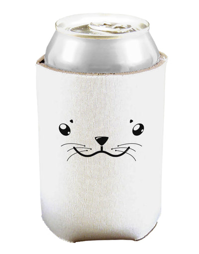 Kyu-T Face - Sealie the Cute Seal Can and Bottle Insulator Cooler-Bottle Insulator-TooLoud-White-Davson Sales