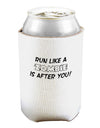 Run Like a Zombie Is After You Can and Bottle Insulator Cooler-Bottle Insulator-TooLoud-White-Davson Sales