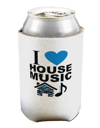 I Love House Blue Can / Bottle Insulator Coolers-Can Coolie-TooLoud-1-Davson Sales