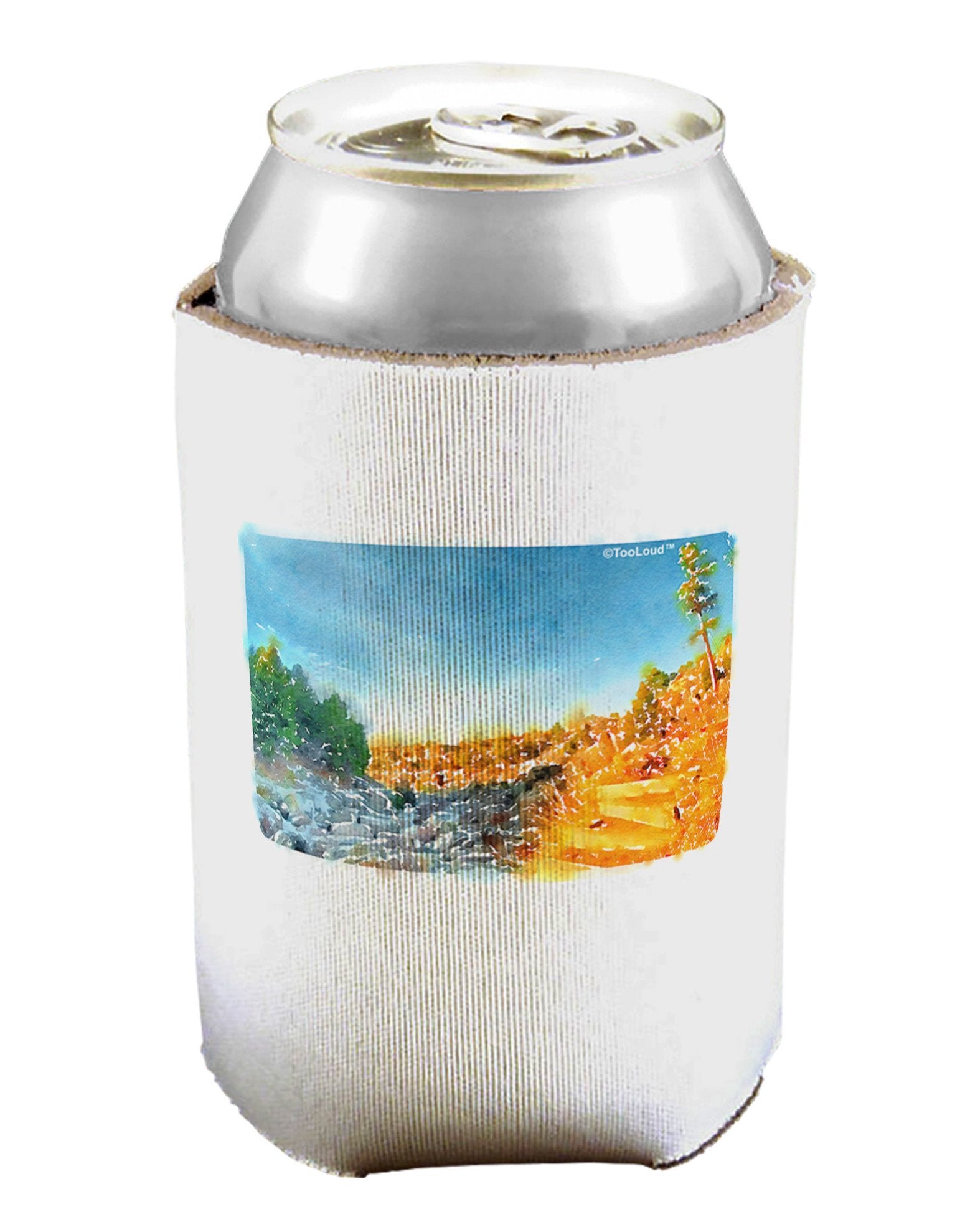 Castlewood Canyon Watercolor Can / Bottle Insulator Coolers-Can Coolie-TooLoud-1-Davson Sales