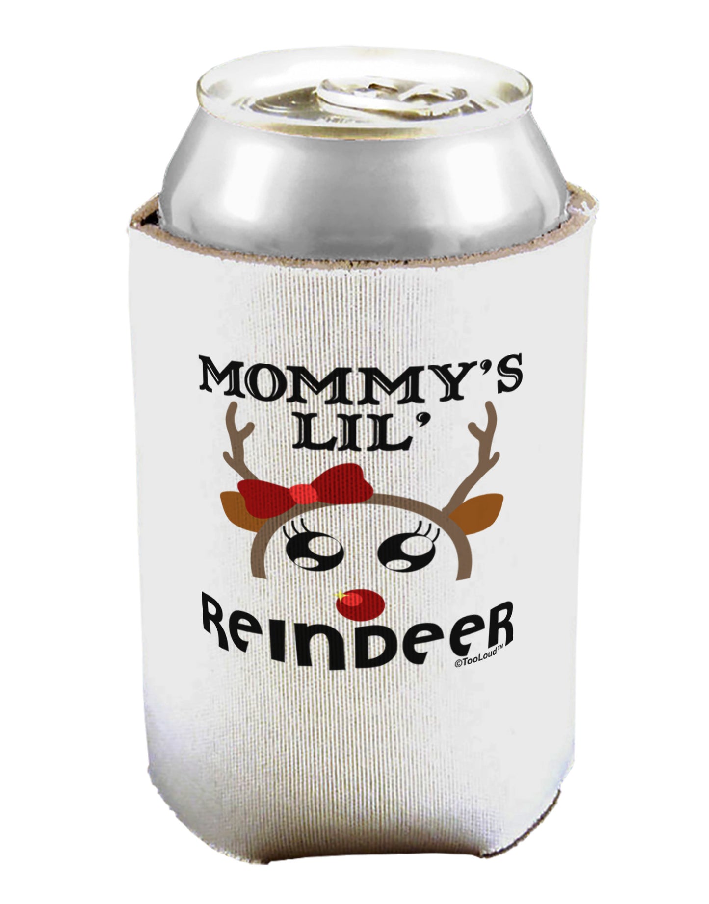 Mommy's Lil Reindeer Girl Can / Bottle Insulator Coolers-Can Coolie-TooLoud-1-Davson Sales
