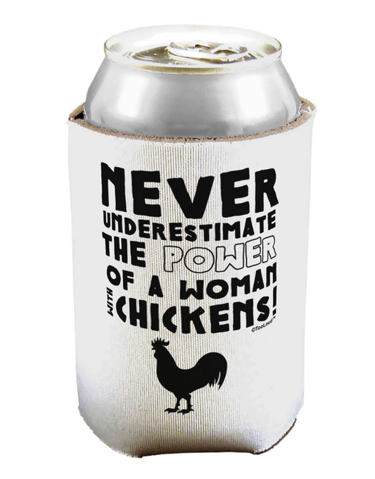 A Woman With Chickens Can / Bottle Insulator Coolers by TooLoud-Can Coolie-TooLoud-1-Davson Sales