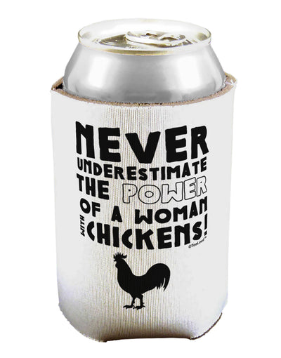 A Woman With Chickens Can / Bottle Insulator Coolers by TooLoud-Can Coolie-TooLoud-1-Davson Sales