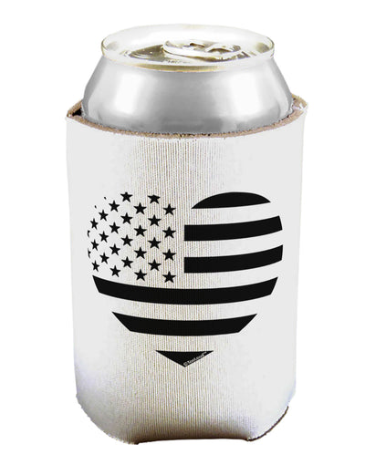 American Flag Heart Design - Stamp Style Can / Bottle Insulator Coolers by TooLoud-Can Coolie-TooLoud-1-Davson Sales