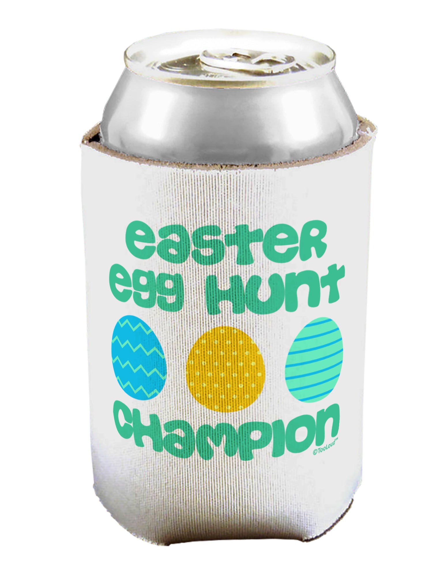 Easter Egg Hunt Champion - Blue and Green Can / Bottle Insulator Coolers by TooLoud-Can Coolie-TooLoud-1-Davson Sales