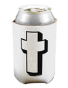 Simple Cross Design Black Can / Bottle Insulator Coolers by TooLoud-Can Coolie-TooLoud-1-Davson Sales