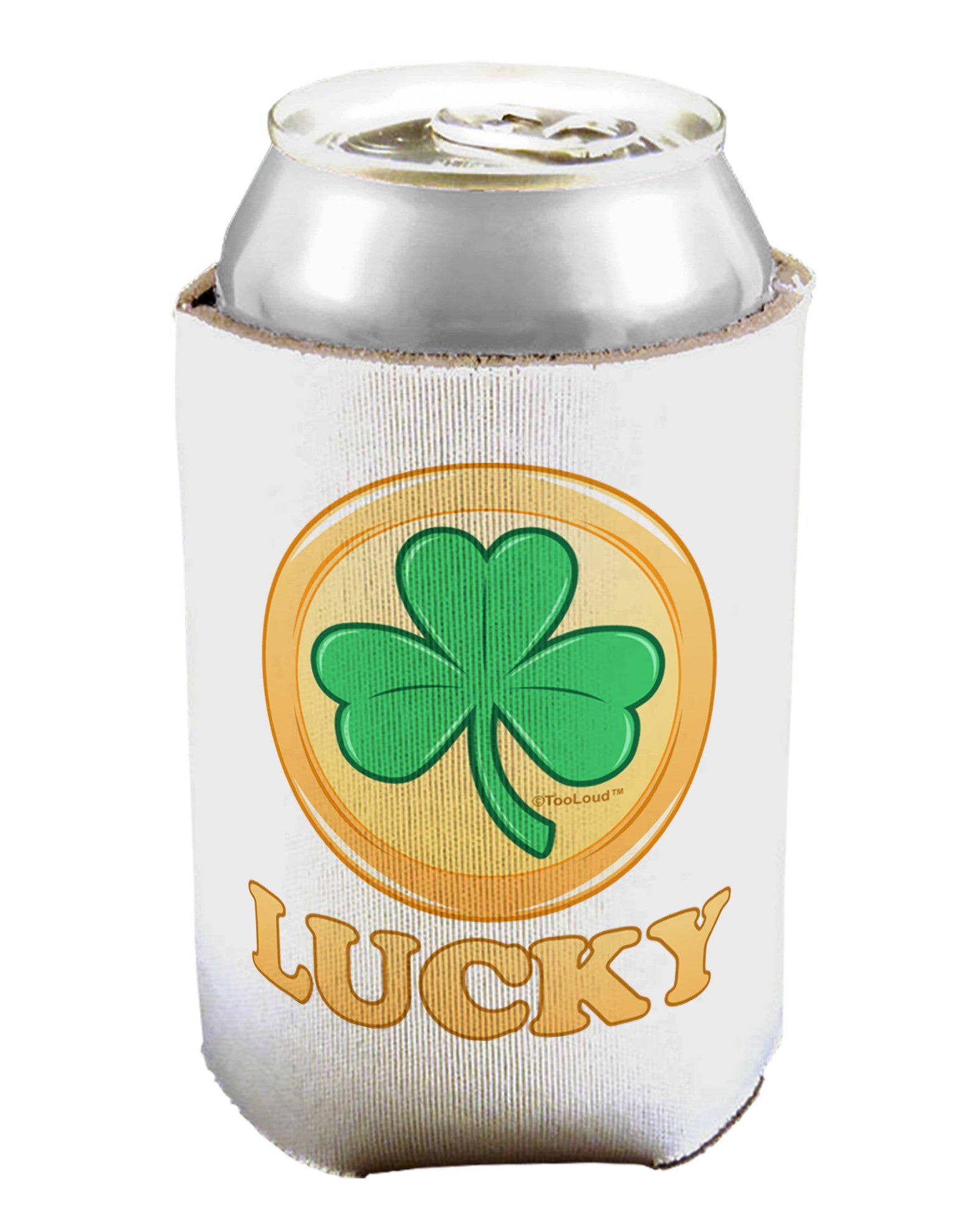 Shamrock Button - Lucky Can / Bottle Insulator Coolers by TooLoud-Can Coolie-TooLoud-1-Davson Sales