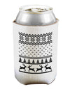 Ugly Christmas Sweater Snowflake Reindeer Pattern Can and Bottle Insulator Cooler-Bottle Insulator-TooLoud-White-Davson Sales