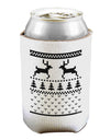 Ugly Christmas Sweater Reindeer Pattern Can and Bottle Insulator Cooler-Bottle Insulator-TooLoud-White-Davson Sales