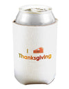 I Heart Thanksgiving Pumpkin Pie Can and Bottle Insulator Cooler-Bottle Insulator-TooLoud-White-Davson Sales