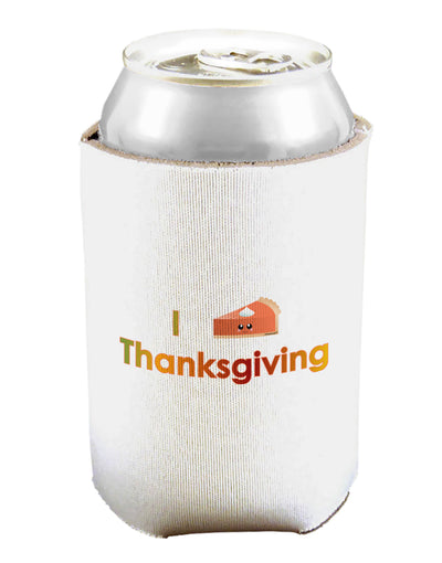 I Heart Thanksgiving Pumpkin Pie Can and Bottle Insulator Cooler-Bottle Insulator-TooLoud-White-Davson Sales