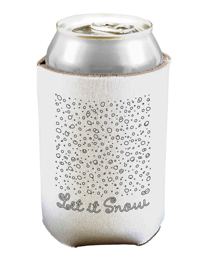 Let It Snow Falling Snowflakes - Christmas Can / Bottle Insulator Coolers-Can Coolie-TooLoud-1 Piece-Davson Sales