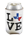 Texas Love Distressed Design Can / Bottle Insulator Coolers by TooLoud-Can Coolie-TooLoud-1-Davson Sales