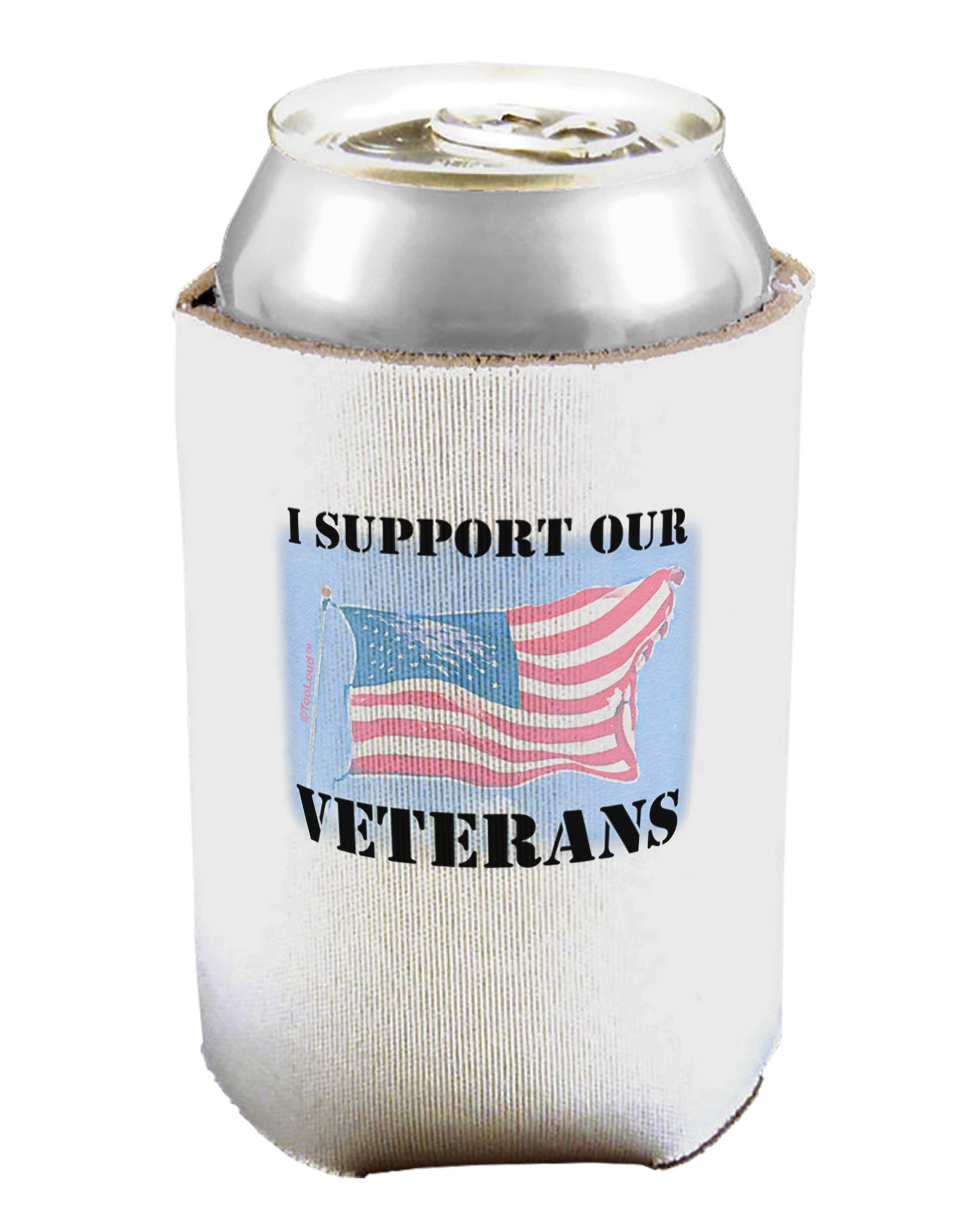 Support Our Veterans Can / Bottle Insulator Coolers-Can Coolie-TooLoud-1-Davson Sales