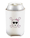 Skull and Crossbones Girl Can and Bottle Insulator Cooler-Bottle Insulator-TooLoud-White-Davson Sales