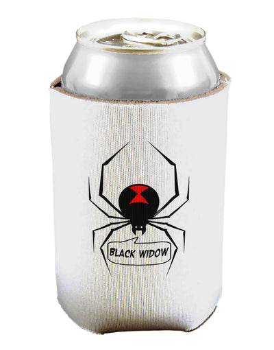 Black Widow Spider Design - Text Can / Bottle Insulator Coolers-Can Coolie-TooLoud-1-Davson Sales