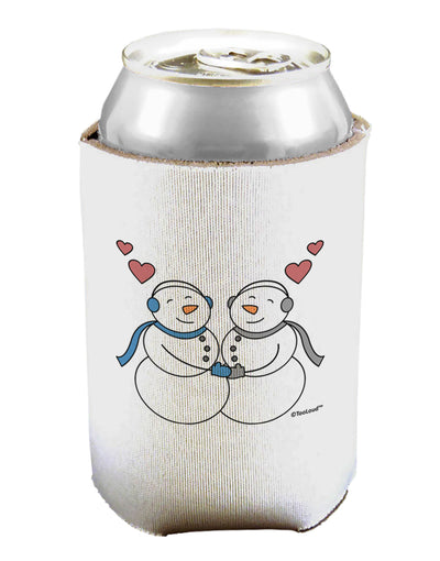 Cute Snowman Couple Can / Bottle Insulator Coolers by TooLoud-Can Coolie-TooLoud-1-Davson Sales