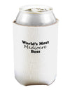 World's Most Mediocre Boss - Boss Day Can and Bottle Insulator Cooler-Bottle Insulator-TooLoud-White-Davson Sales