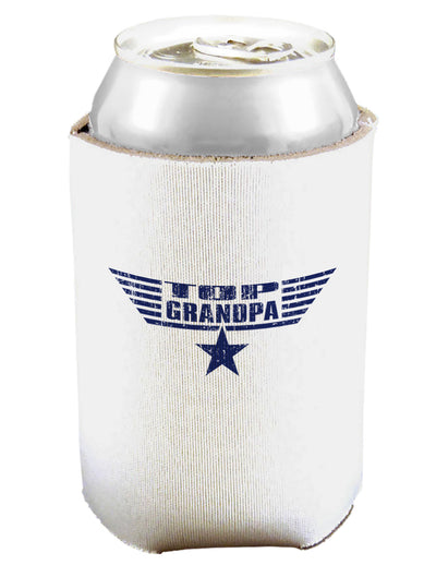 Top Grandpa Father's Day Can and Bottle Insulator Cooler-Bottle Insulator-TooLoud-White-Davson Sales