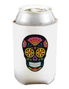 Version 2 Black Day of the Dead Calavera Can and Bottle Insulator Cooler-Bottle Insulator-TooLoud-White-Davson Sales