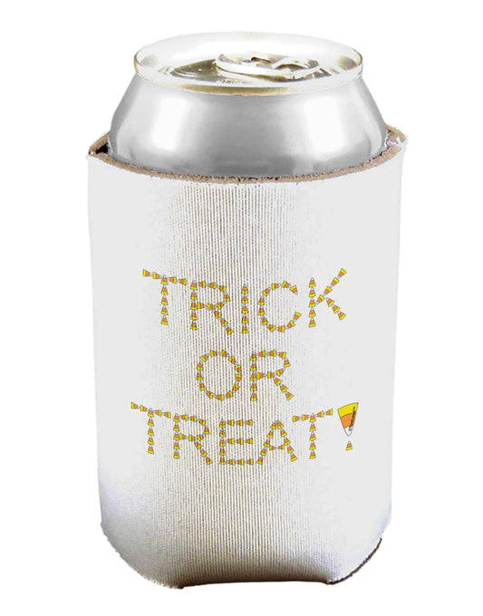 Trick or Treat Candy Corn Halloween Can and Bottle Insulator Cooler-Bottle Insulator-TooLoud-White-Davson Sales