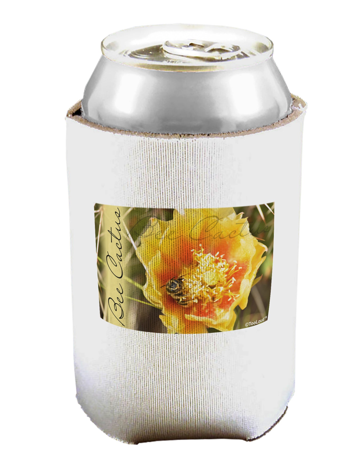 Bee Cactus with Text Can / Bottle Insulator Coolers-Can Coolie-TooLoud-1-Davson Sales