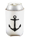 Distressed Nautical Sailor Anchor Can and Bottle Insulator Cooler-Bottle Insulator-TooLoud-White-Davson Sales