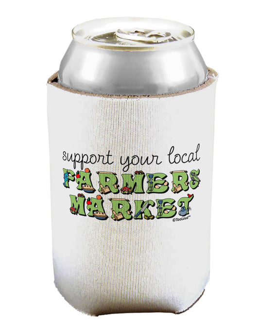 Support Your Local Farmers Market - Color Can / Bottle Insulator Coolers-Can Coolie-TooLoud-1-Davson Sales
