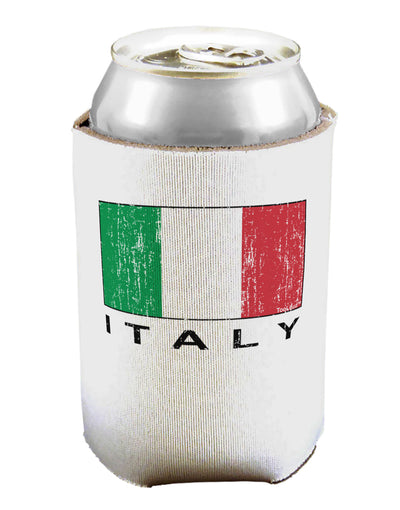 Italian Flag - Italy Text Distressed Can / Bottle Insulator Coolers by TooLoud-Can Coolie-TooLoud-1-Davson Sales