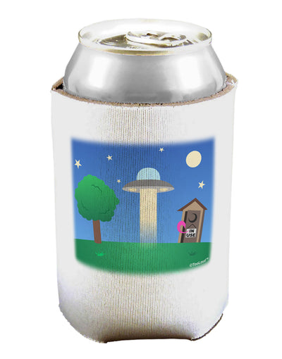 UFO Stopping At an Out-house Can / Bottle Insulator Coolers by TooLoud-Can Coolie-TooLoud-1-Davson Sales