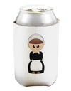 Cute Pilgrim Girl Thanksgiving Can and Bottle Insulator Cooler-Bottle Insulator-TooLoud-White-Davson Sales