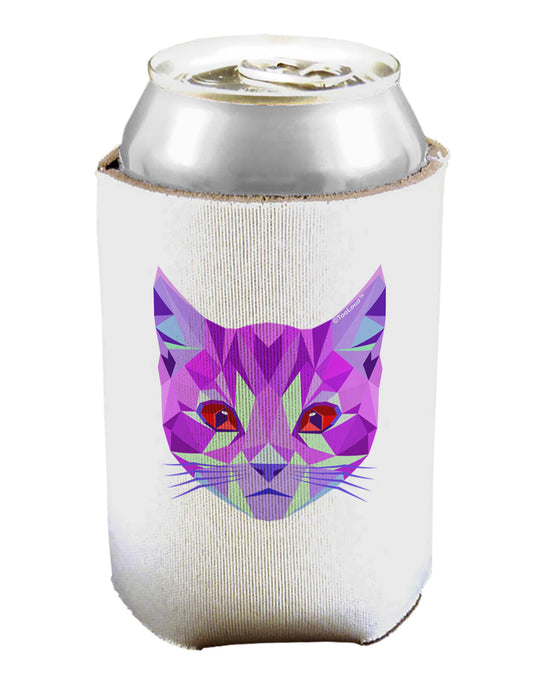 Geometric Kitty Purple Can / Bottle Insulator Coolers-Can Coolie-TooLoud-1-Davson Sales
