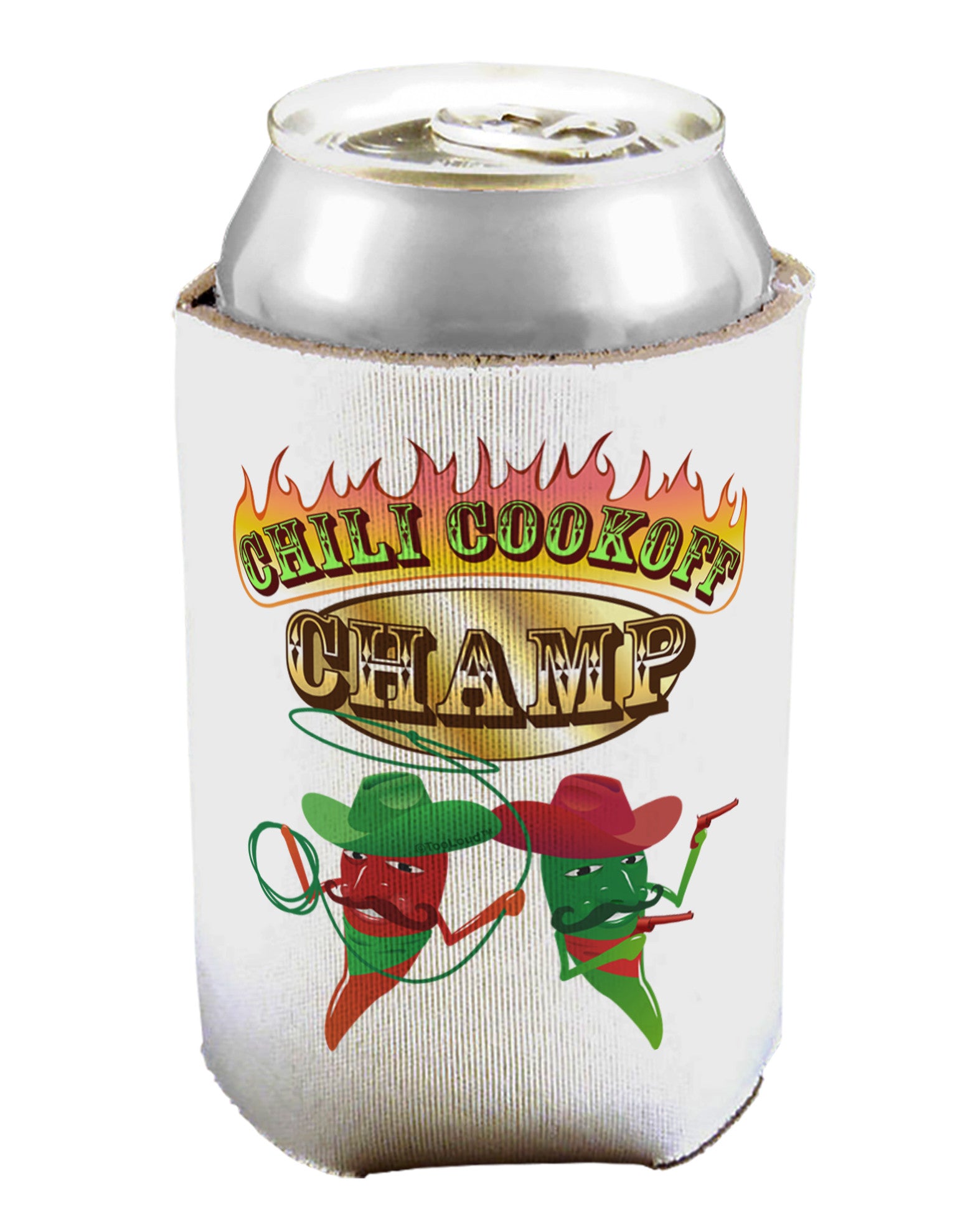 Cowboy Chili Cookoff Champ Can / Bottle Insulator Coolers-Can Coolie-TooLoud-1-Davson Sales