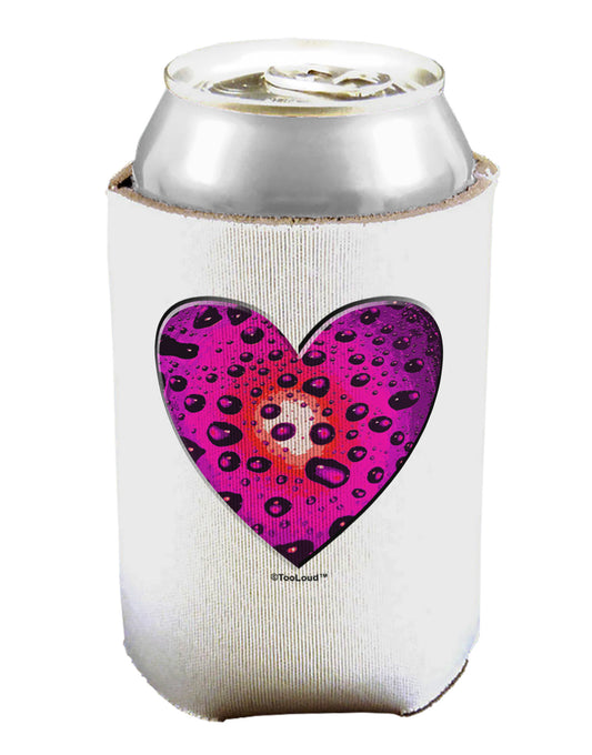 Water Droplet Heart Magenta Can / Bottle Insulator Coolers by TooLoud-Can Coolie-TooLoud-1-Davson Sales