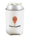 I Love to Grill Can and Bottle Insulator Cooler-Bottle Insulator-TooLoud-White-Davson Sales