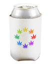 Rainbow Pot - Marijuana Leaf Can and Bottle Insulator Cooler-Bottle Insulator-TooLoud-White-Davson Sales