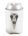 Black and White Mystic Bird Skull Day of the Dead Can and Bottle Insulator Cooler-Bottle Insulator-TooLoud-White-Davson Sales