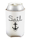 Sail Nautical Sailor Boating Can and Bottle Insulator Cooler-Bottle Insulator-TooLoud-White-Davson Sales